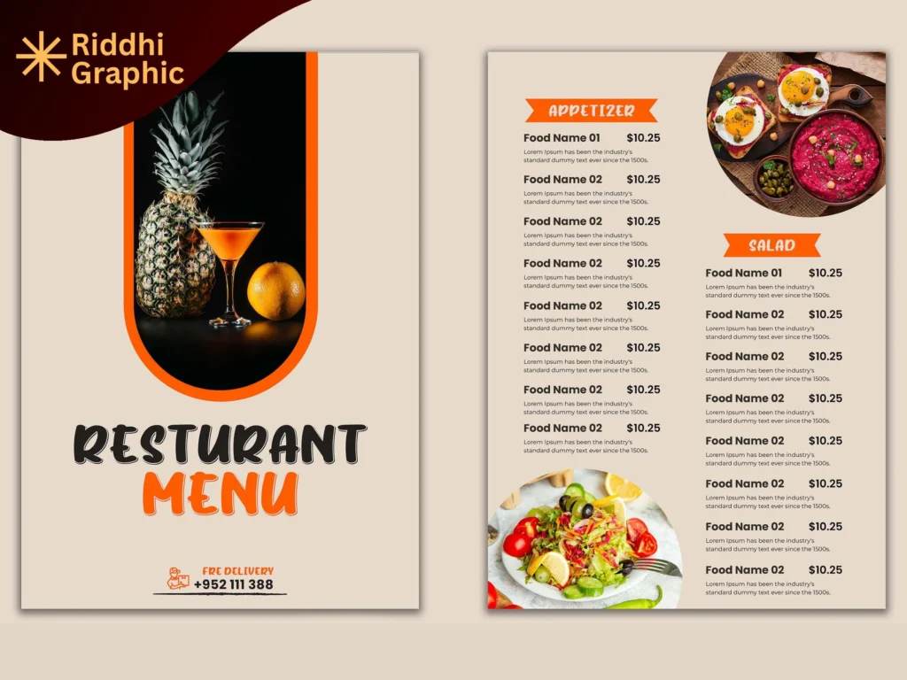 menu card design21