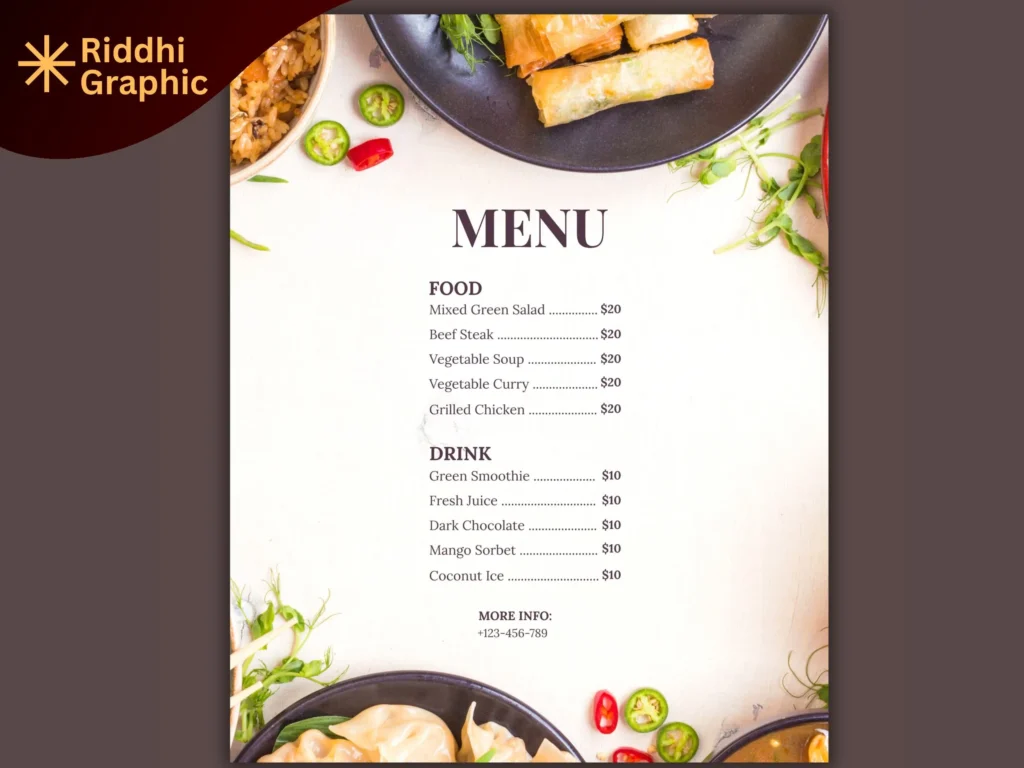 menu card design22